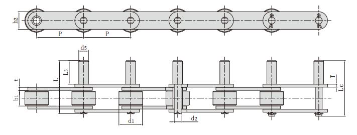 P<font color='red'>76.2</font>F72-D3_糖机链 工程链条